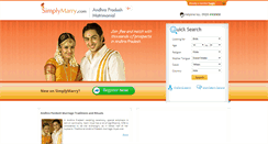Desktop Screenshot of andhra-pradesh-matrimonial.simplymarry.com