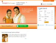 Tablet Screenshot of andhra-pradesh-matrimonial.simplymarry.com
